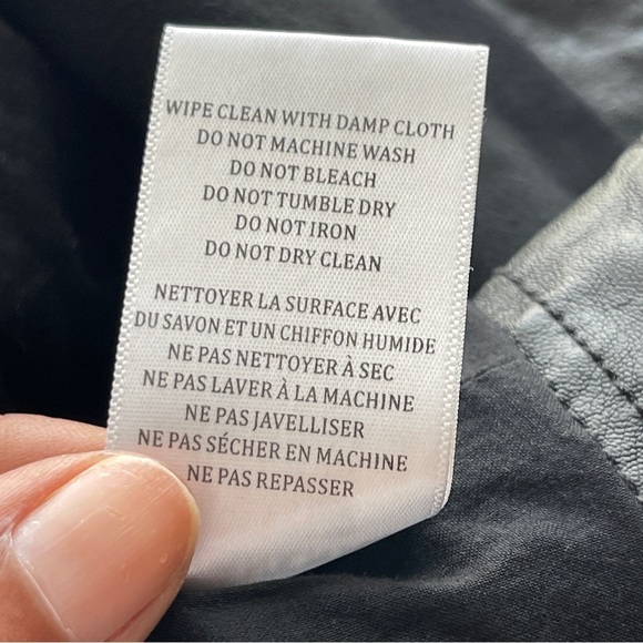 BLANK NYC | Black Faux Leather Mixed Media Moto Jacket Sz XS - Picture 11 of 12